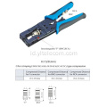 Koaksial dipertukarkan F/BNC/RCA konektor crimping tool